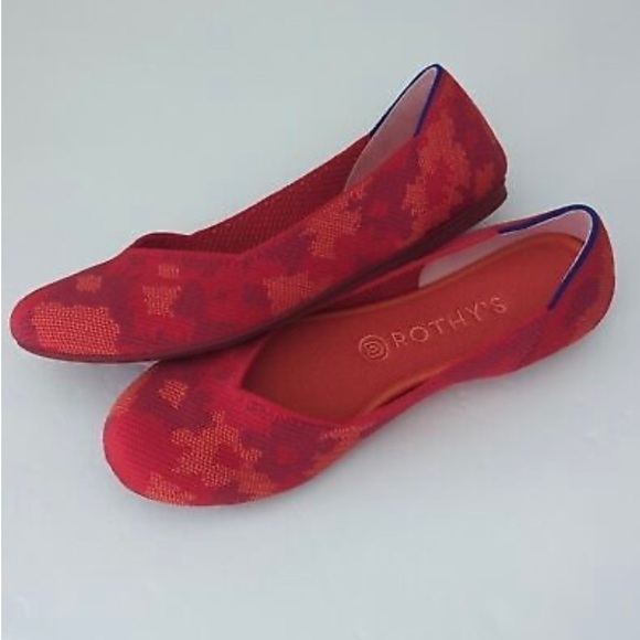 Rothy's Red Botanicamo Flats size W 10 - Picture 6 of 12